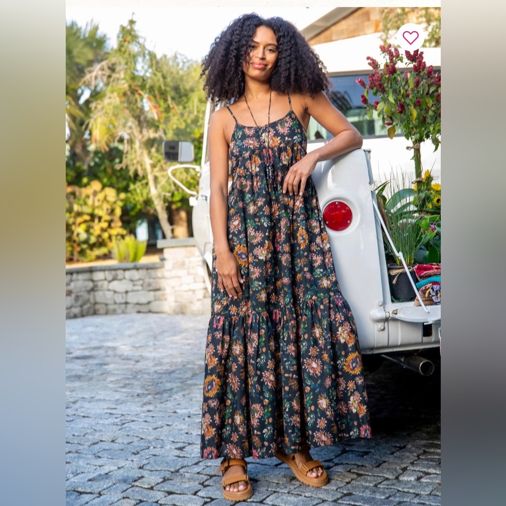 Natural Life Journey Boho Cotton Maxi Dress size small